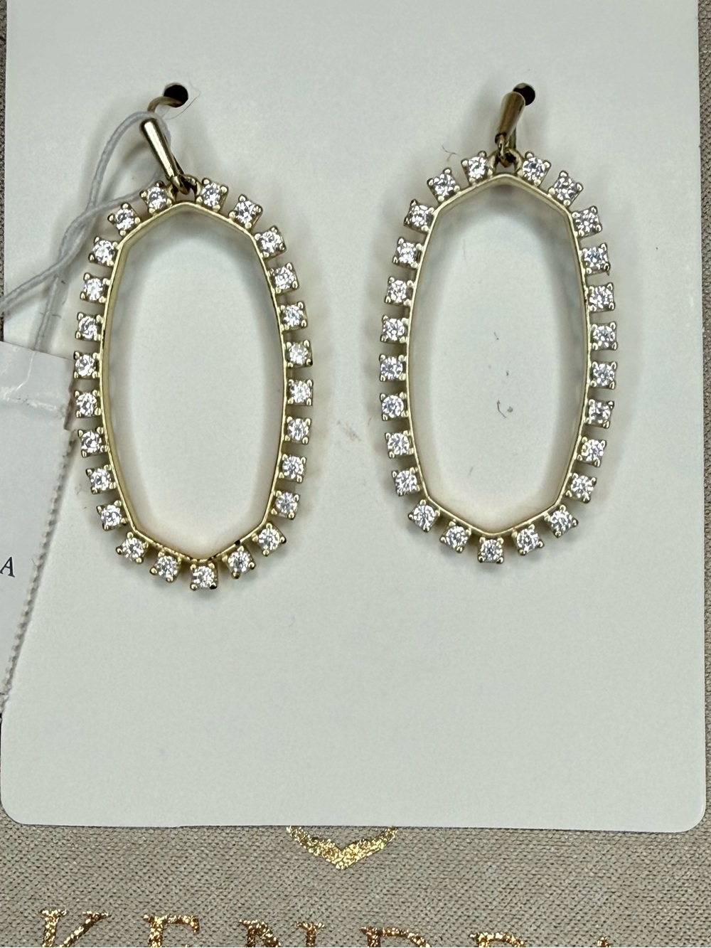 Kendra Scott Gold Elle Open Frame Earrings